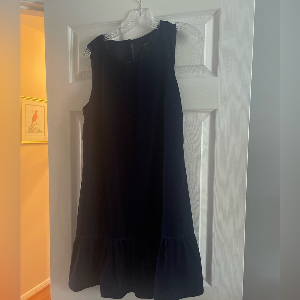 Blue velvet dress J Crew